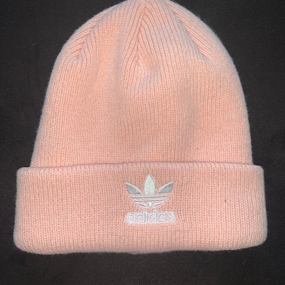 baby pink adidas beanie